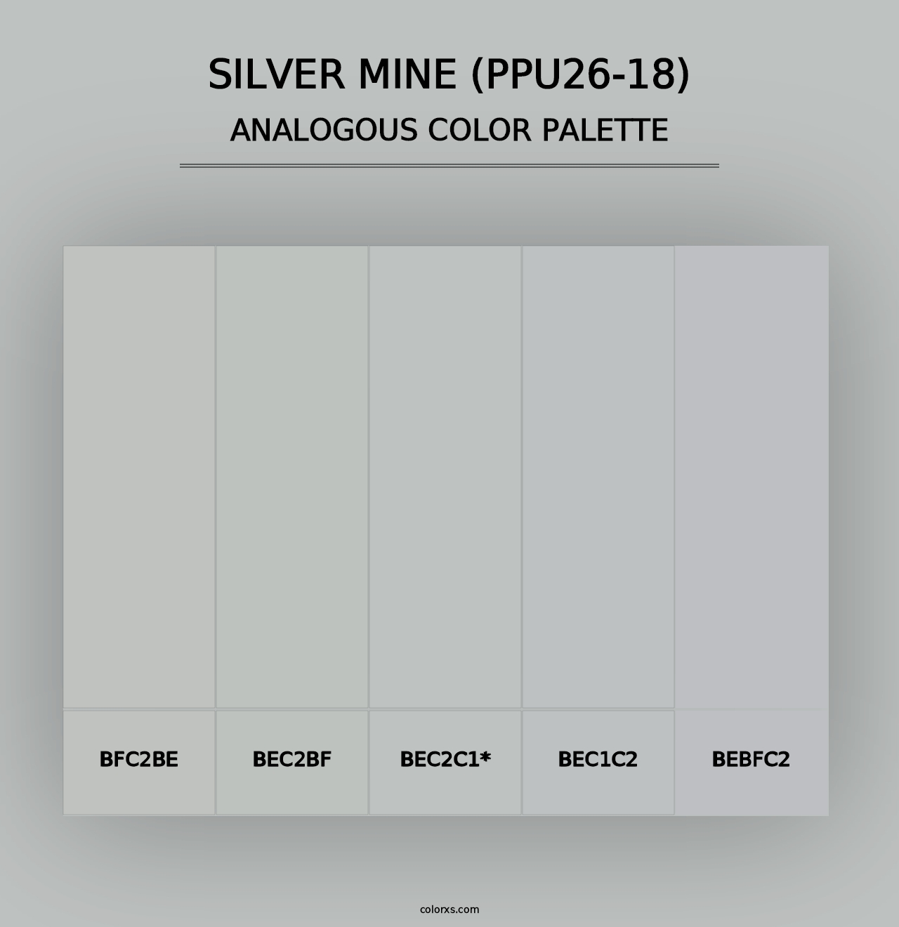 Silver Mine (PPU26-18) - Analogous Color Palette