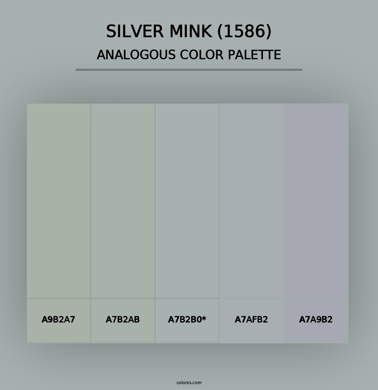 Silver Mink (1586) - Analogous Color Palette