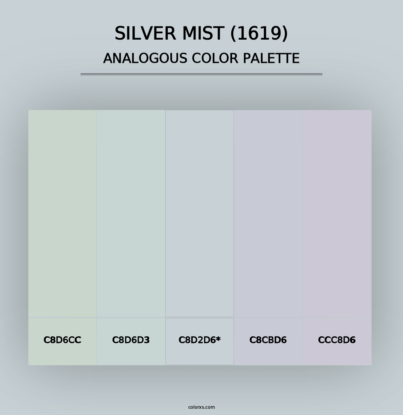 Silver Mist (1619) - Analogous Color Palette