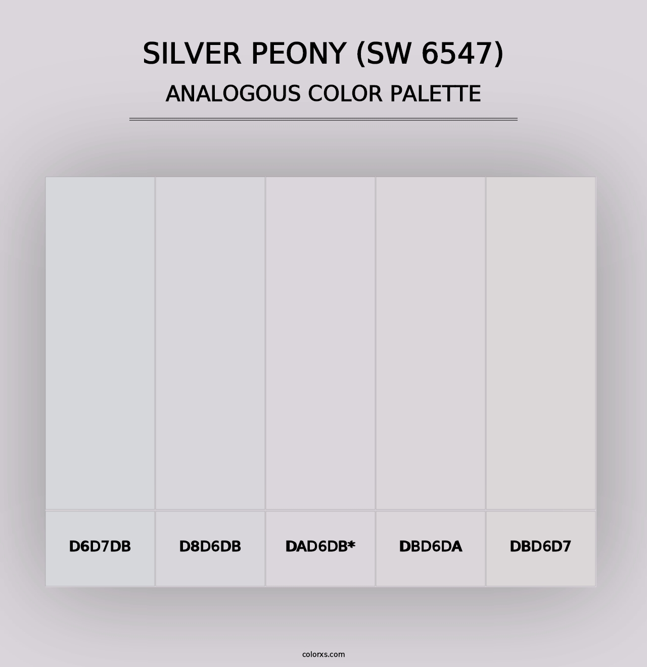 Silver Peony (SW 6547) - Analogous Color Palette