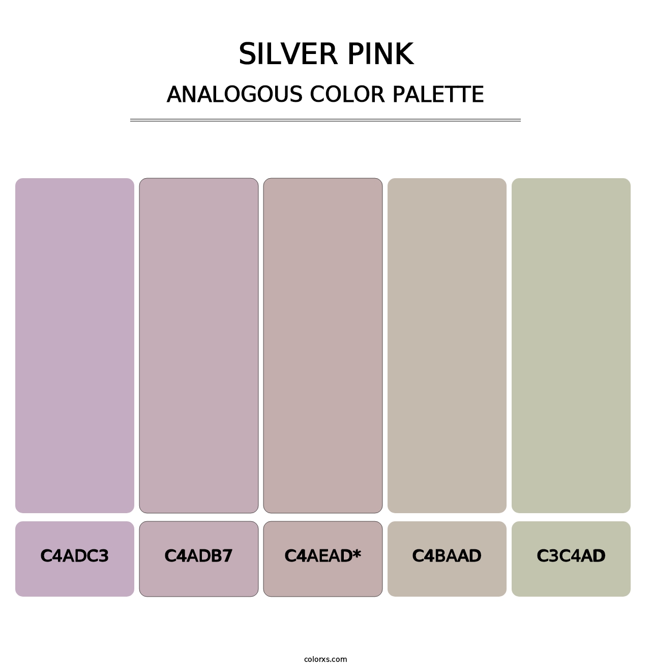 Silver Pink - Analogous Color Palette