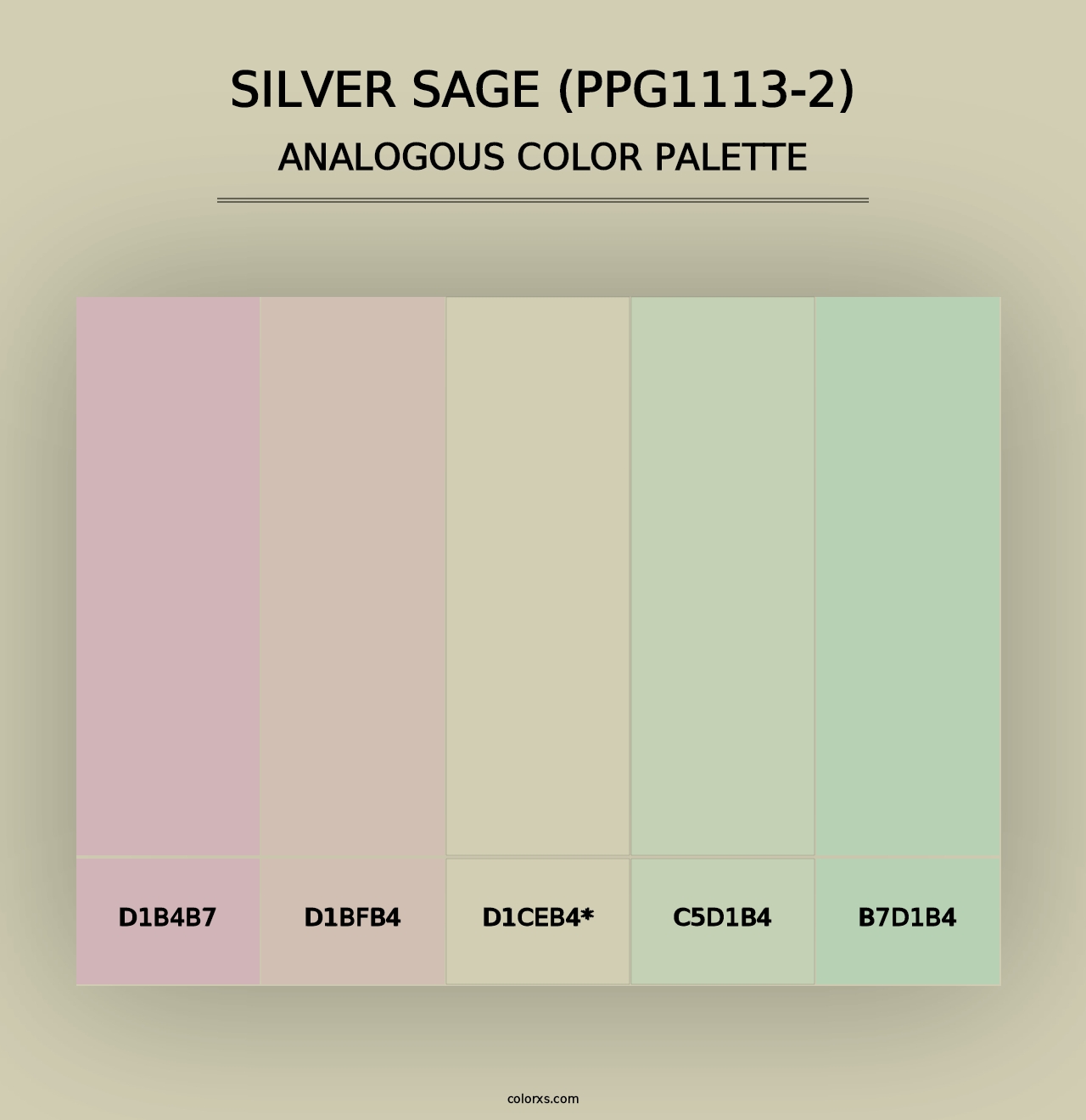 Silver Sage (PPG1113-2) - Analogous Color Palette