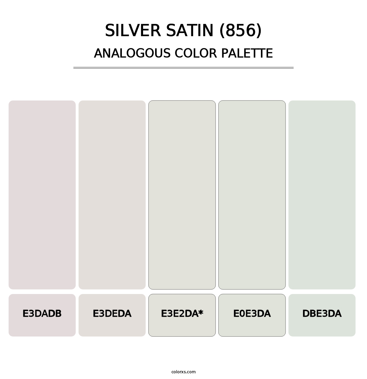 Silver Satin (856) - Analogous Color Palette