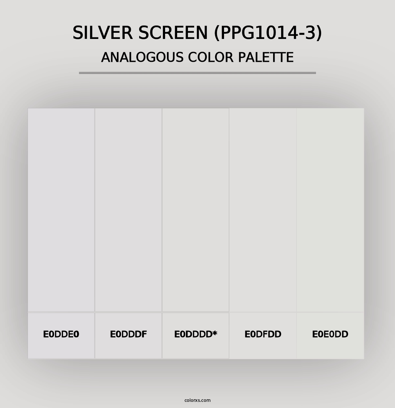 Silver Screen (PPG1014-3) - Analogous Color Palette