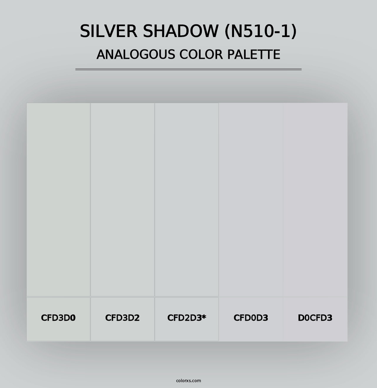 Silver Shadow (N510-1) - Analogous Color Palette