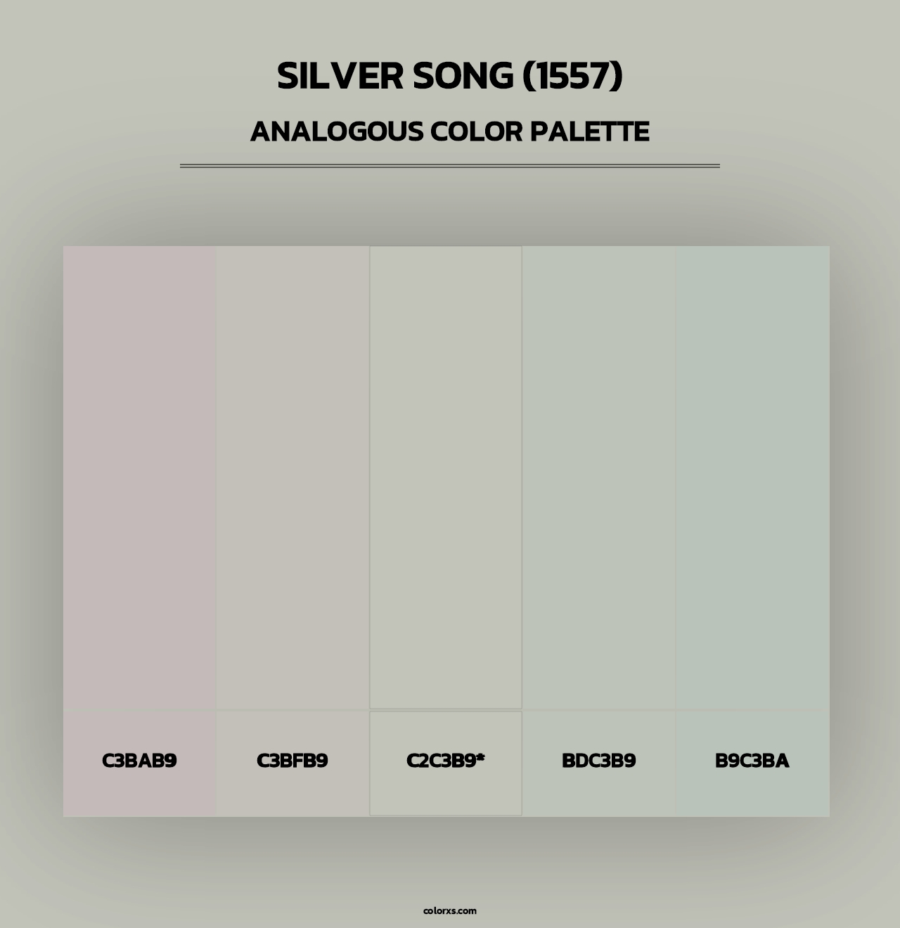 Silver Song (1557) - Analogous Color Palette