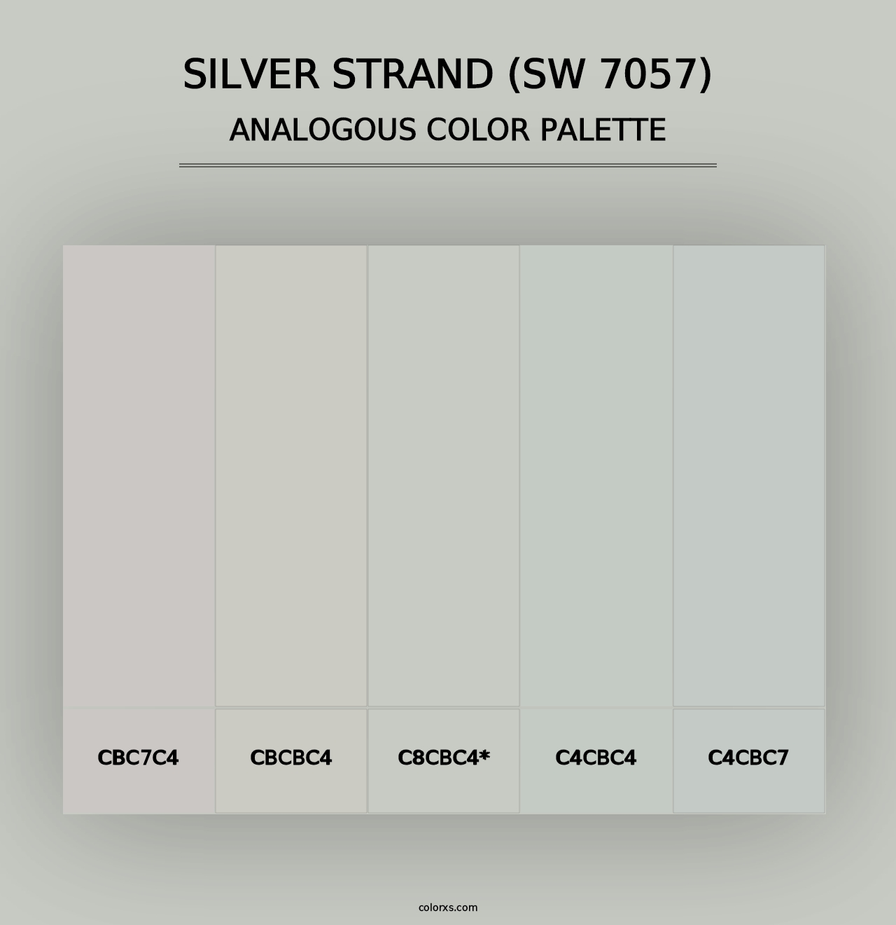 Silver Strand (SW 7057) - Analogous Color Palette