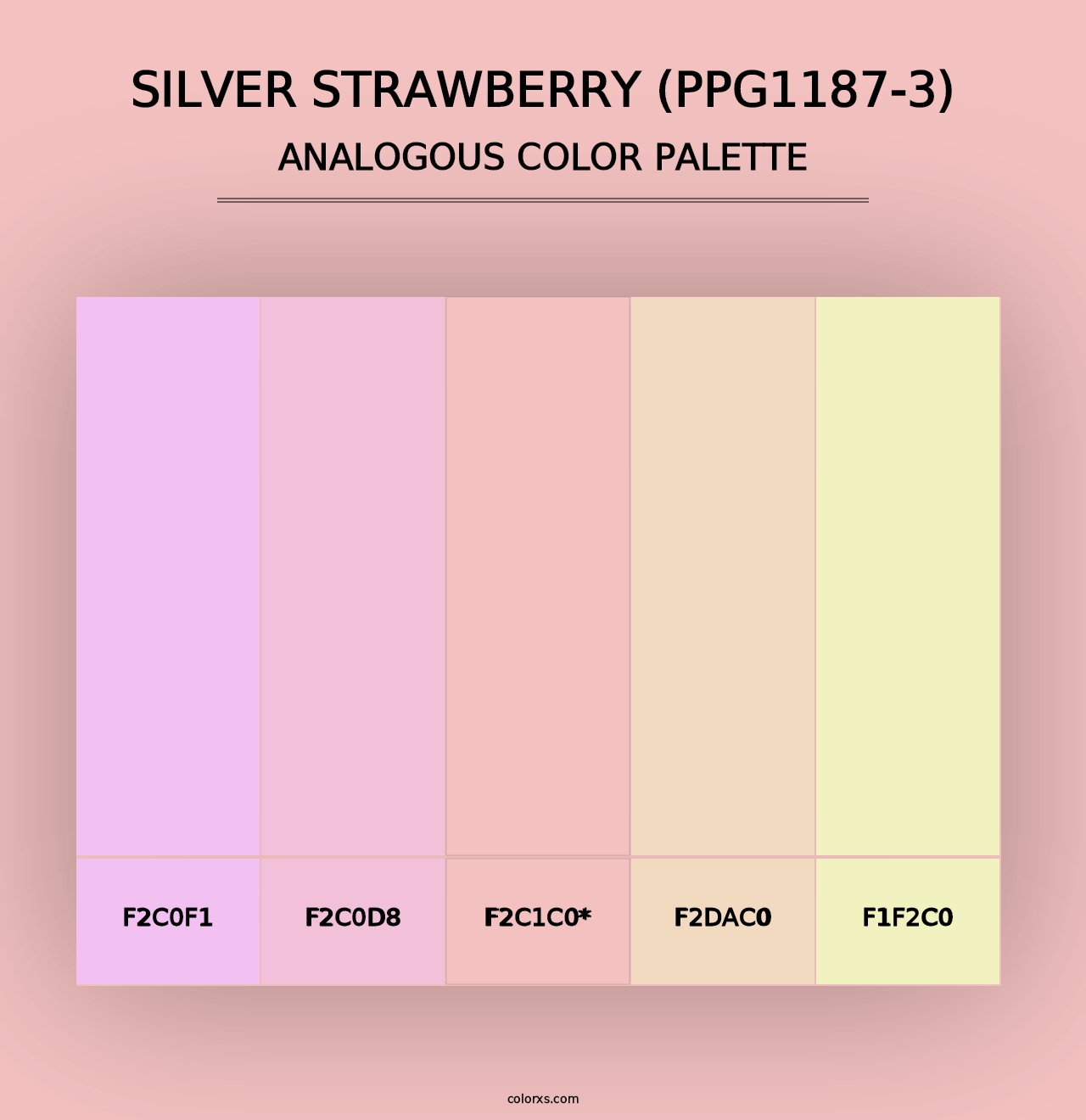 Silver Strawberry (PPG1187-3) - Analogous Color Palette