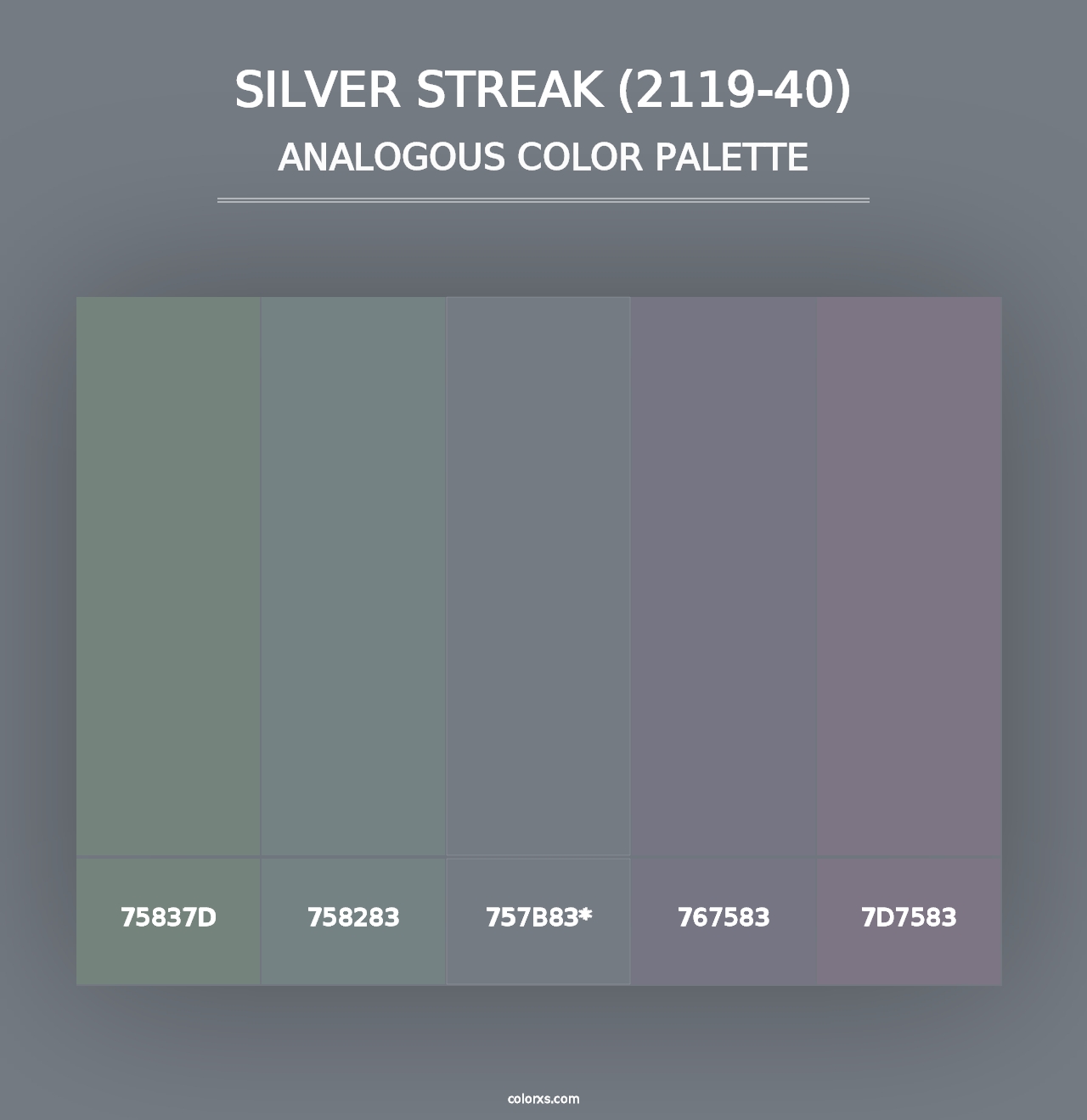 Silver Streak (2119-40) - Analogous Color Palette