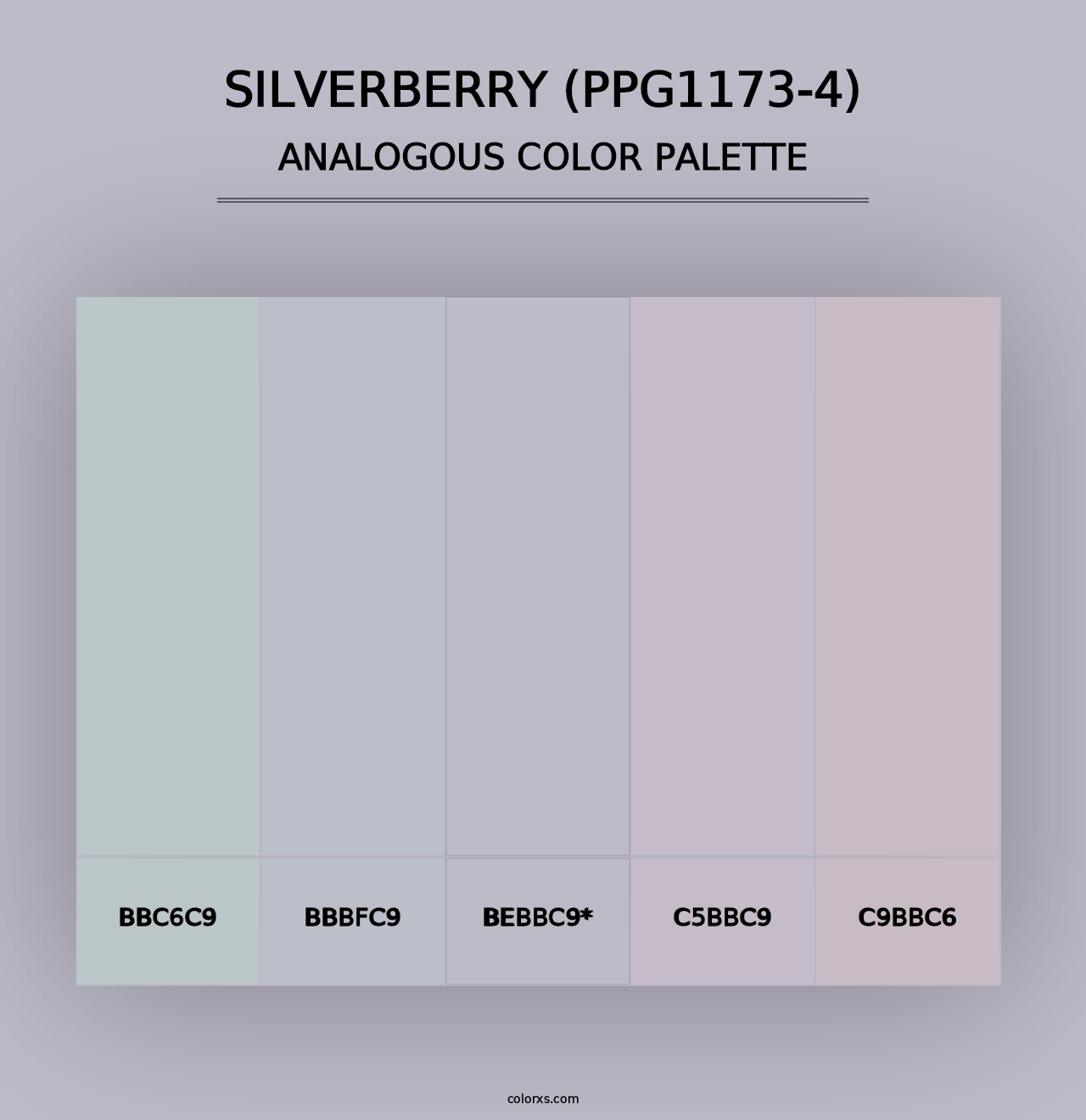 Silverberry (PPG1173-4) - Analogous Color Palette