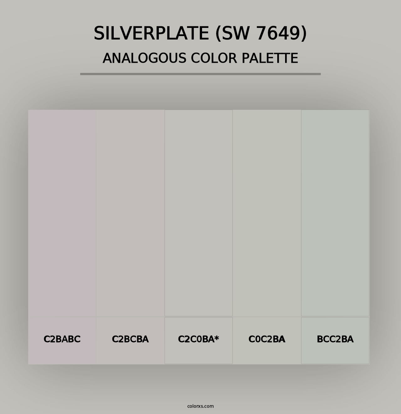 Silverplate (SW 7649) - Analogous Color Palette