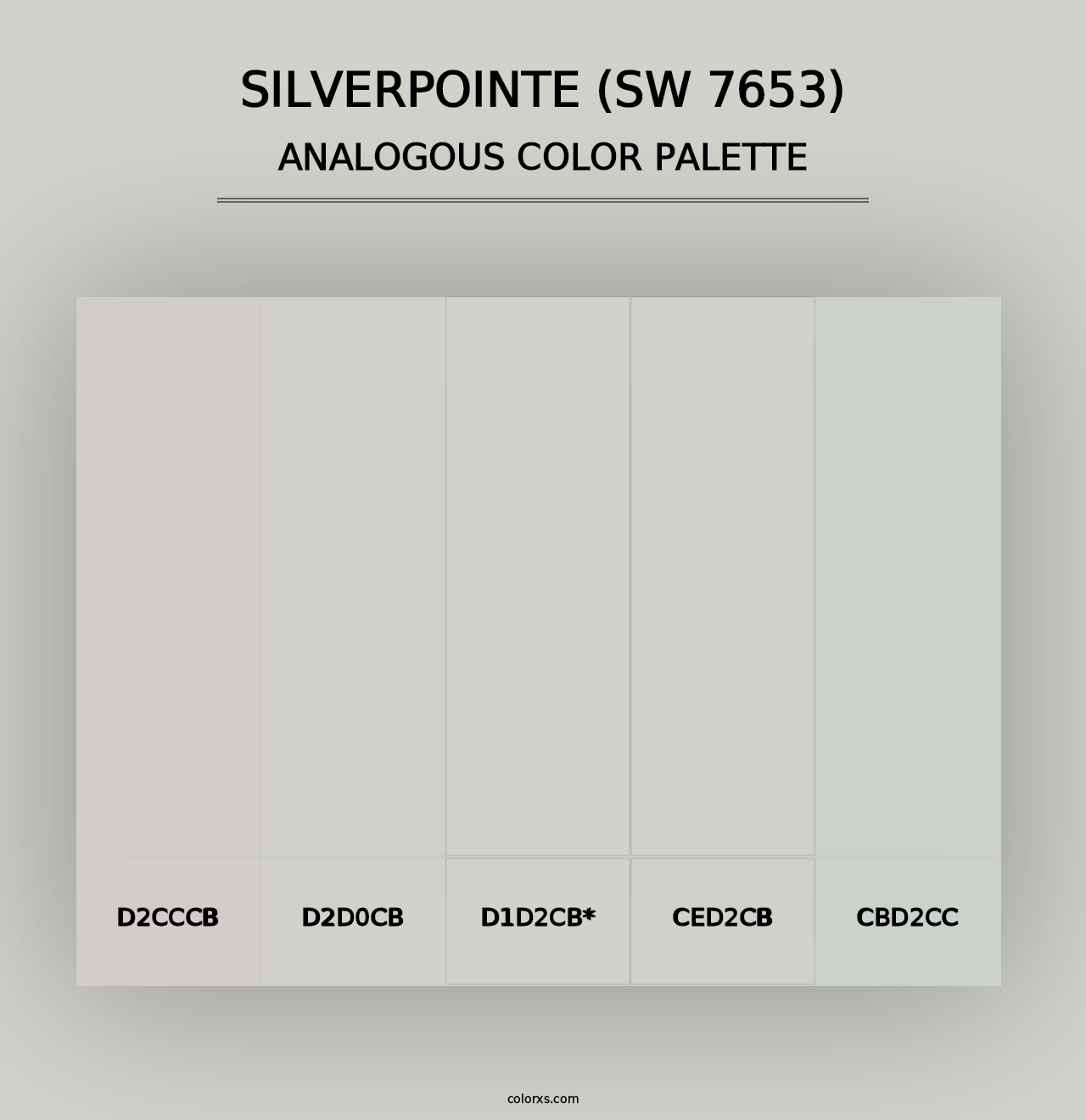 Silverpointe (SW 7653) - Analogous Color Palette