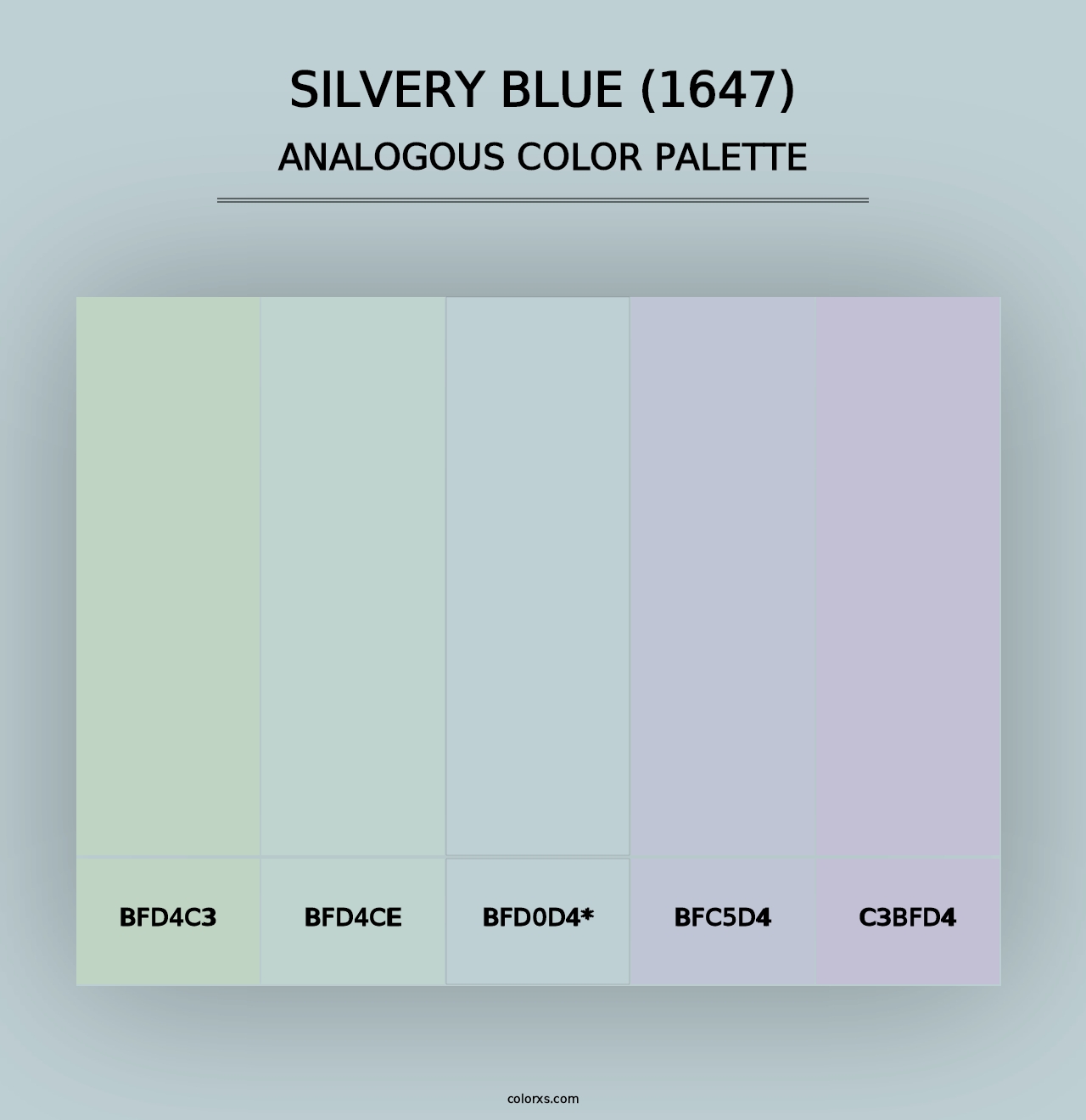 Silvery Blue (1647) - Analogous Color Palette