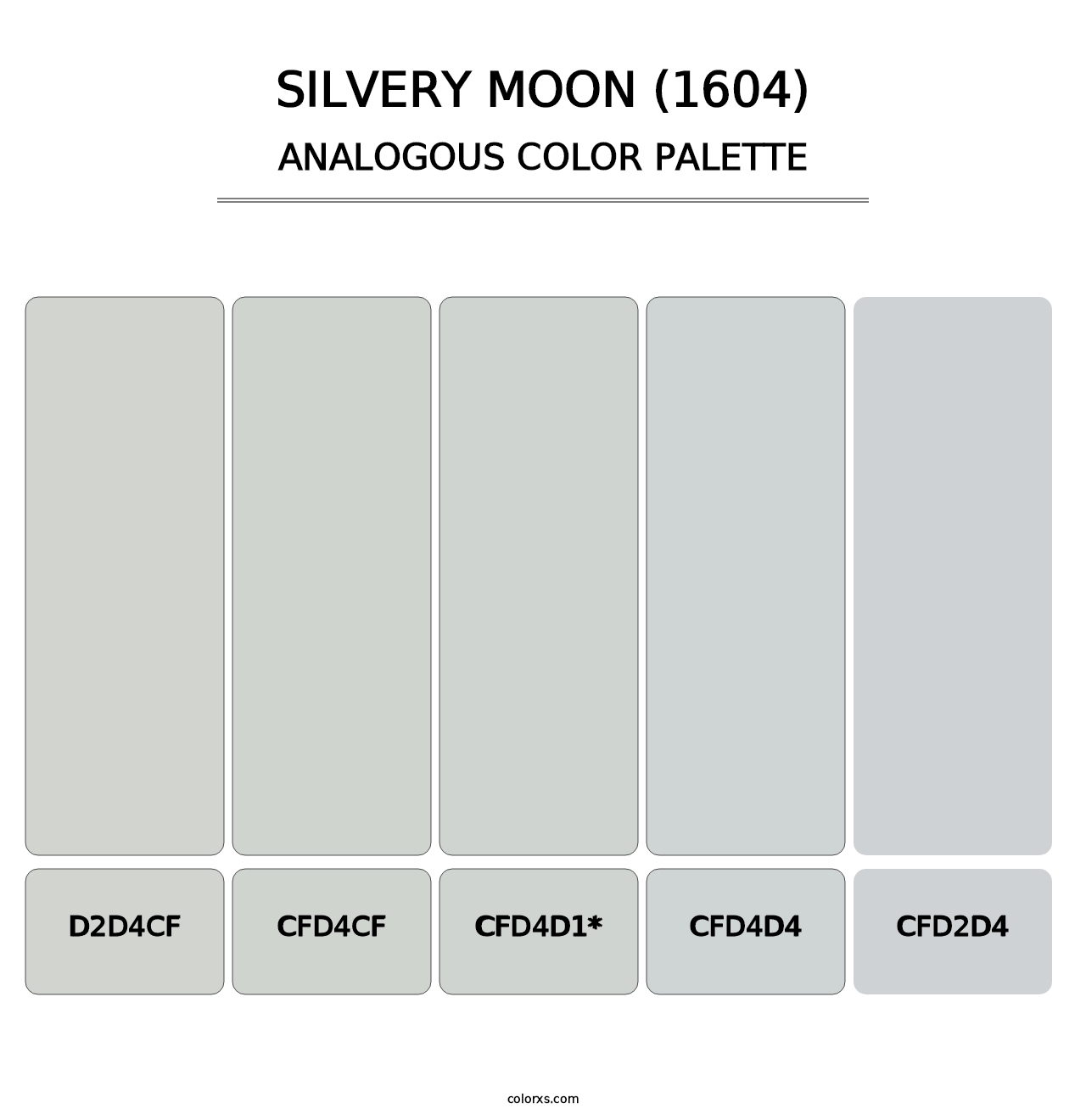 Silvery Moon (1604) - Analogous Color Palette