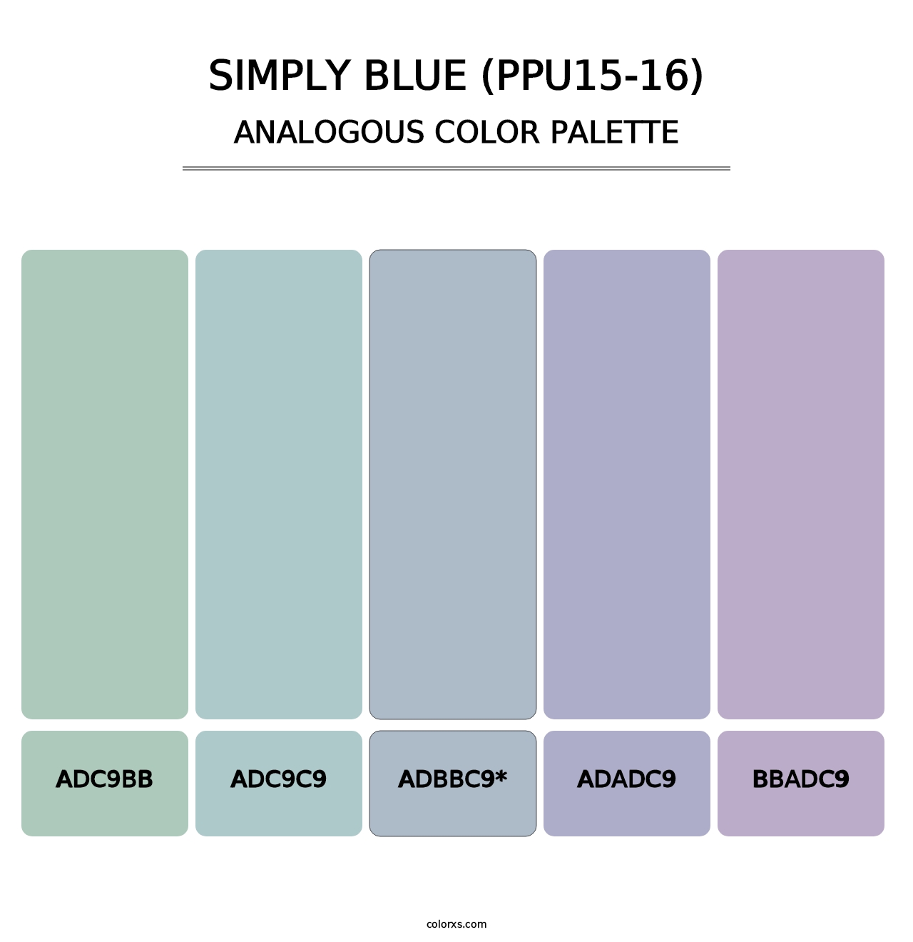 Simply Blue (PPU15-16) - Analogous Color Palette