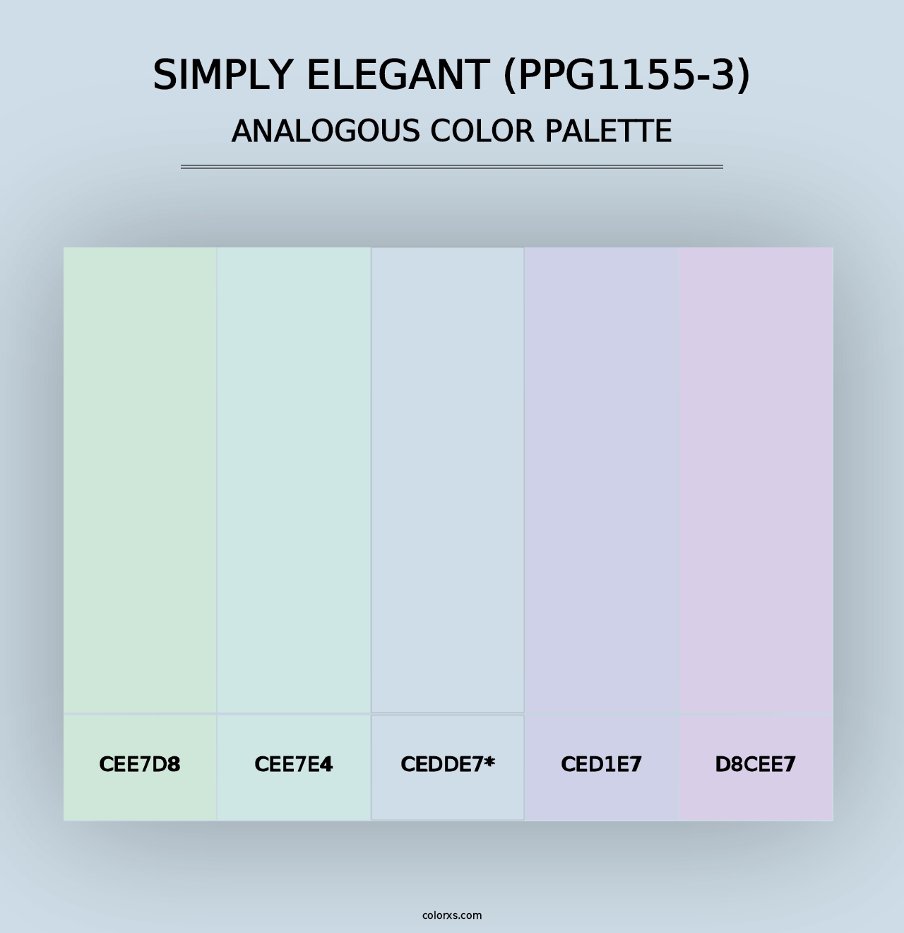 Simply Elegant (PPG1155-3) - Analogous Color Palette