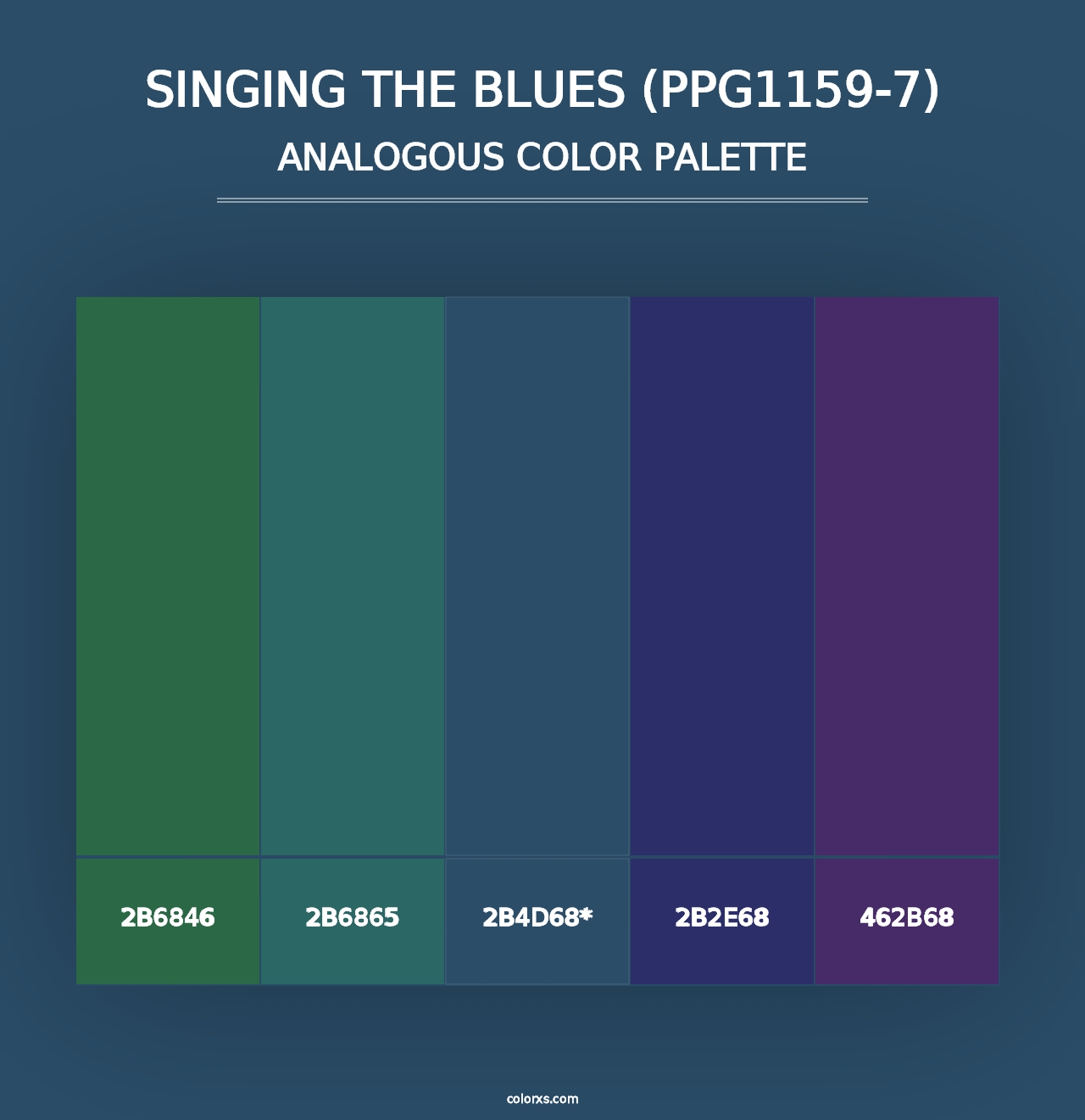 Singing The Blues (PPG1159-7) - Analogous Color Palette