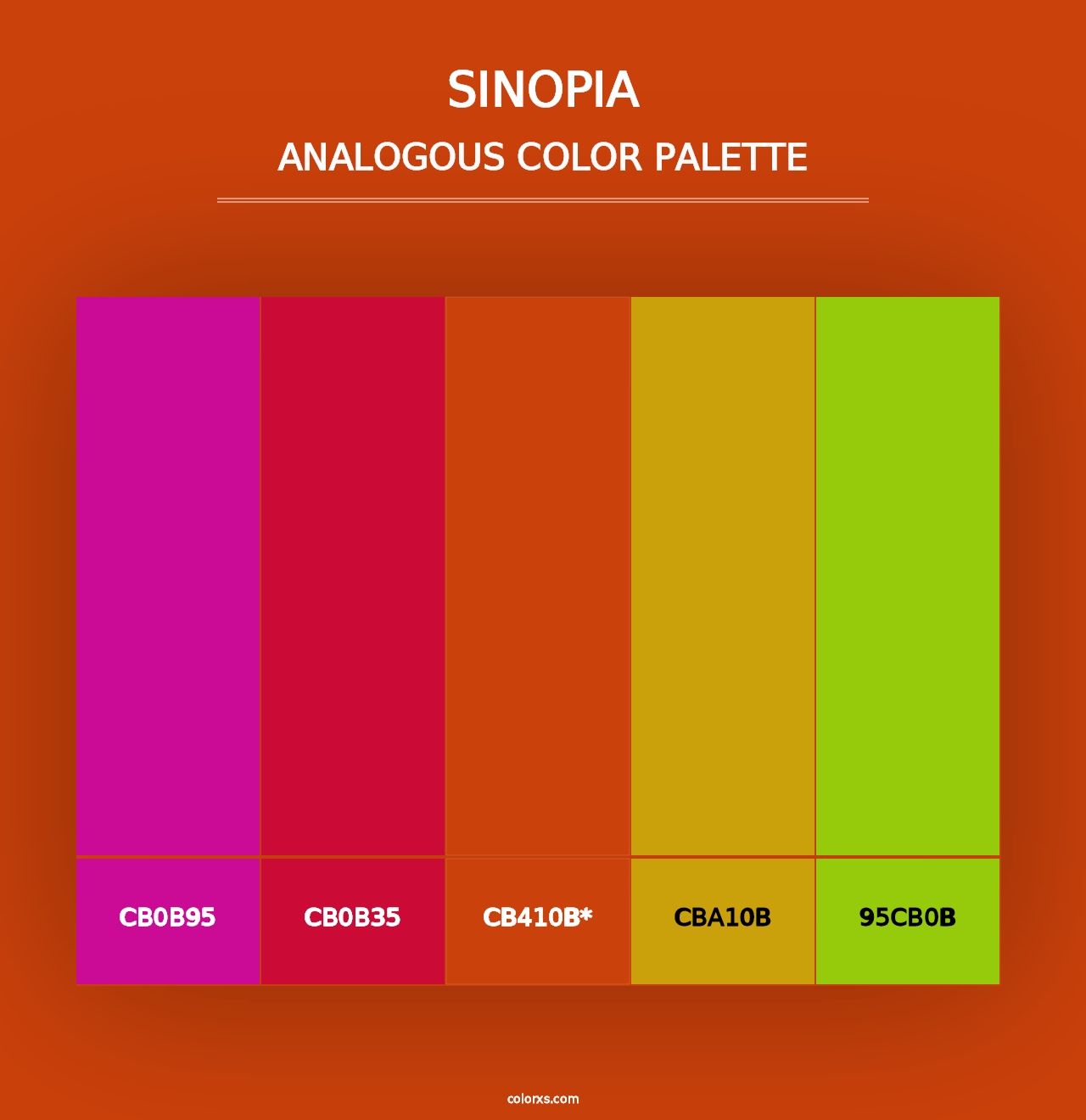 Sinopia - Analogous Color Palette