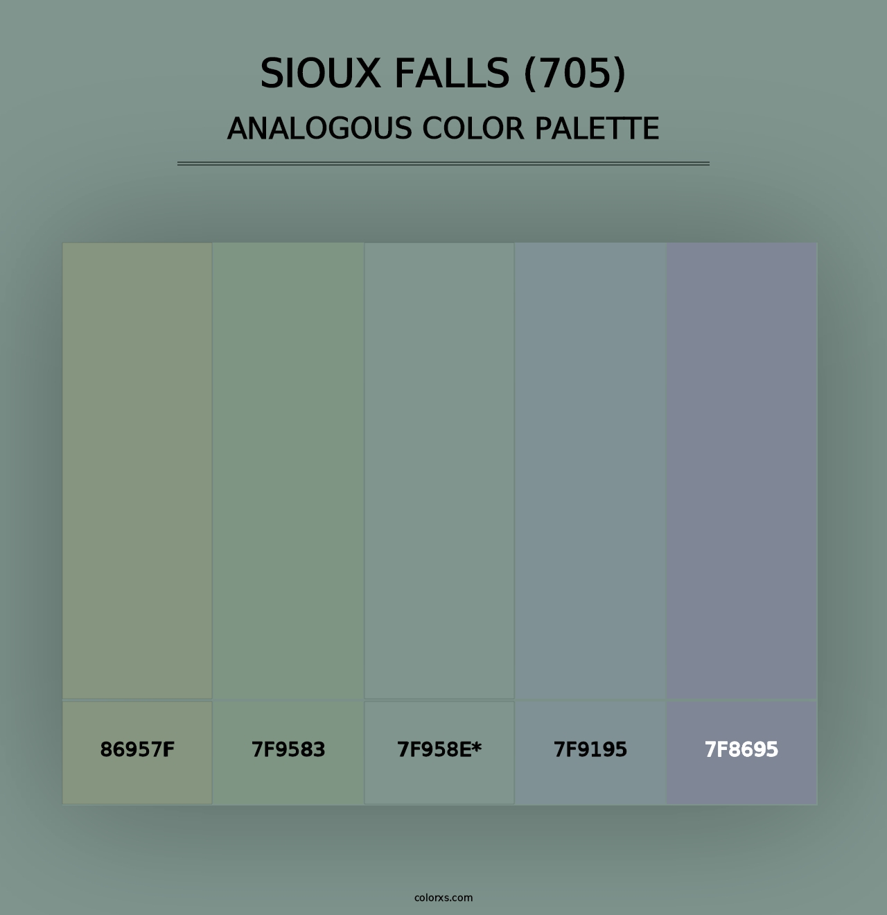 Sioux Falls (705) - Analogous Color Palette