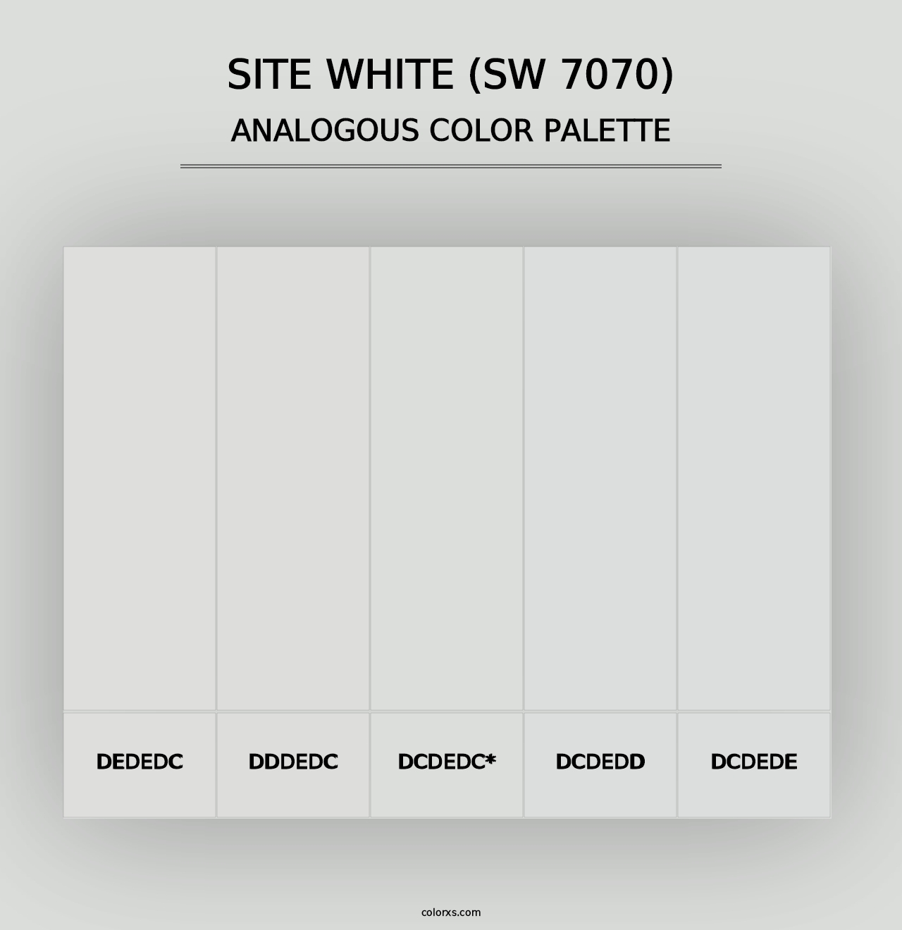 Site White (SW 7070) - Analogous Color Palette