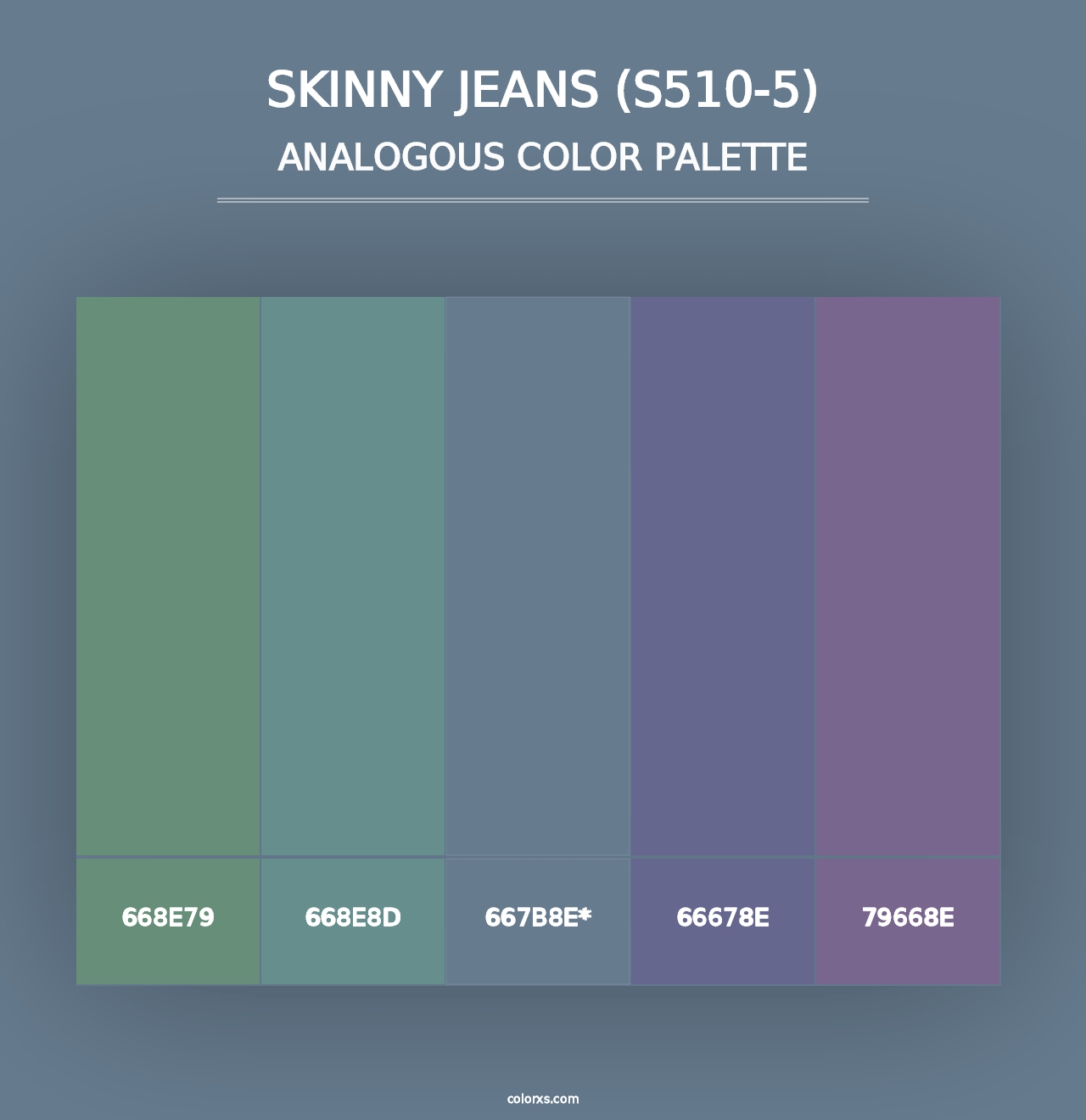 Skinny Jeans (S510-5) - Analogous Color Palette