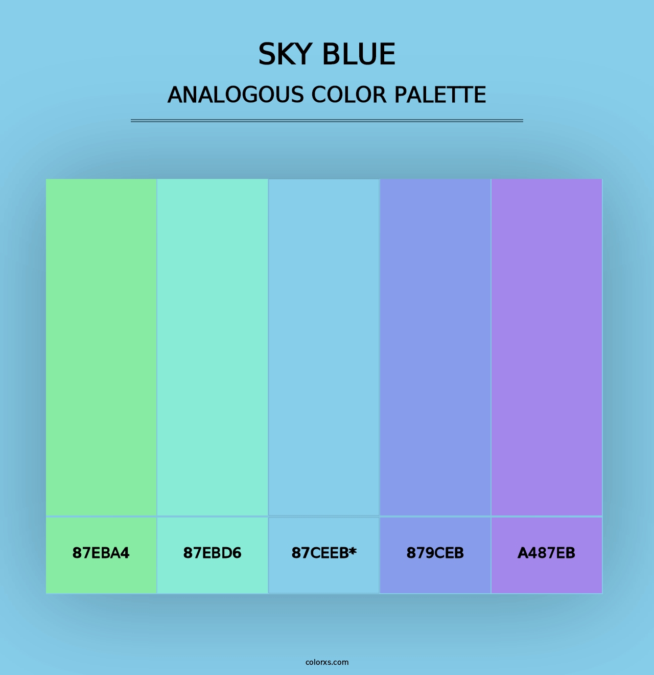 Sky blue - Analogous Color Palette