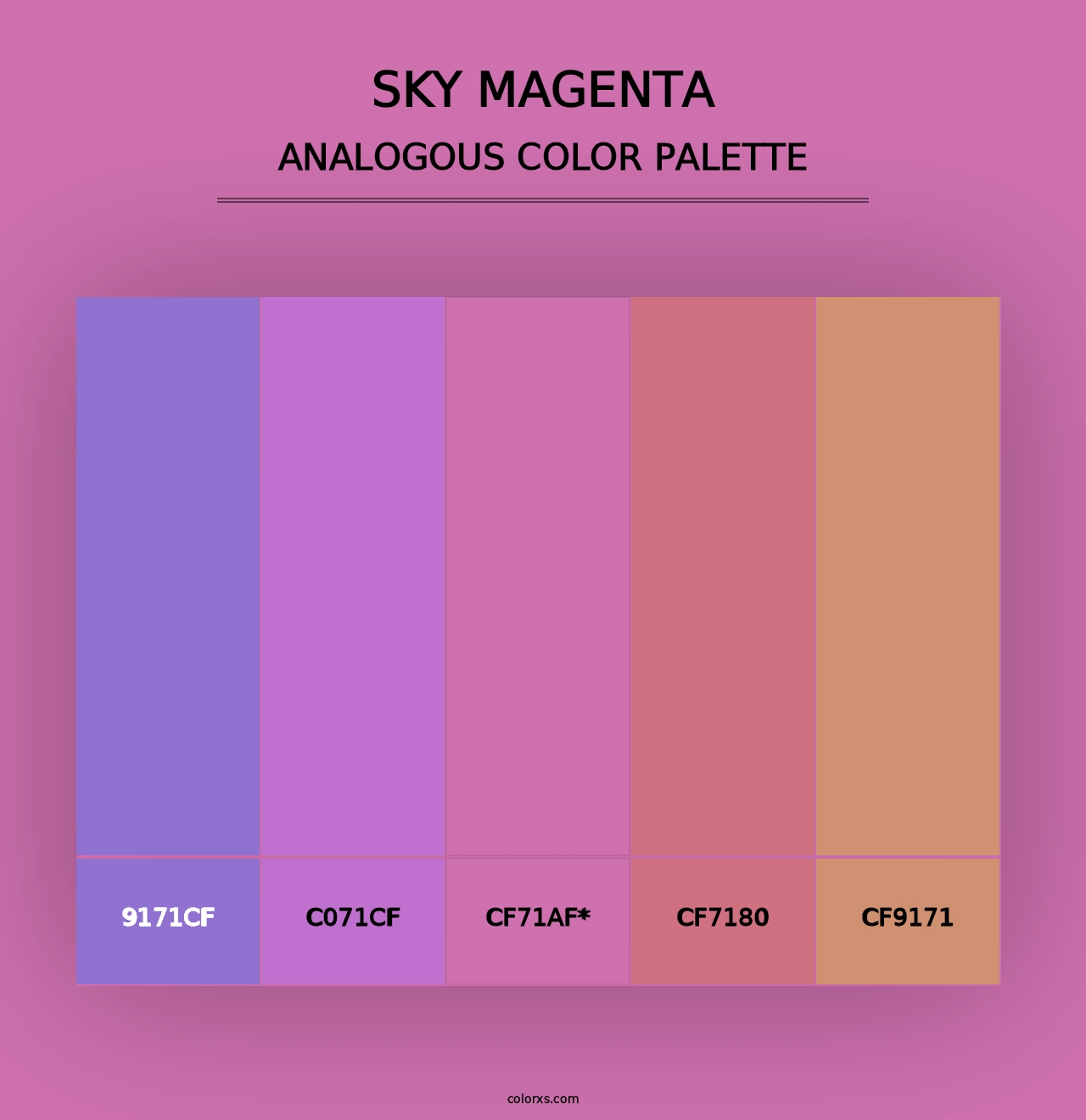 Sky Magenta - Analogous Color Palette