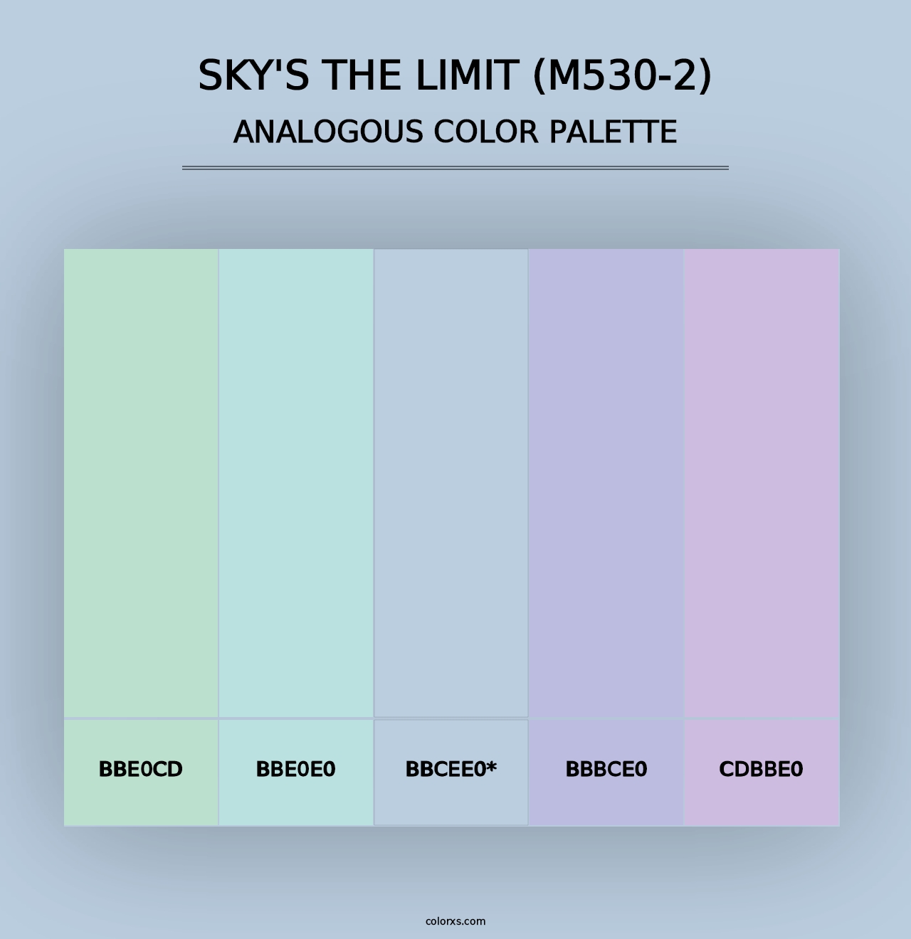 Sky'S The Limit (M530-2) - Analogous Color Palette