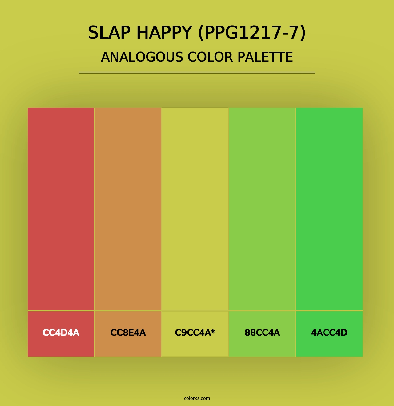 Slap Happy (PPG1217-7) - Analogous Color Palette