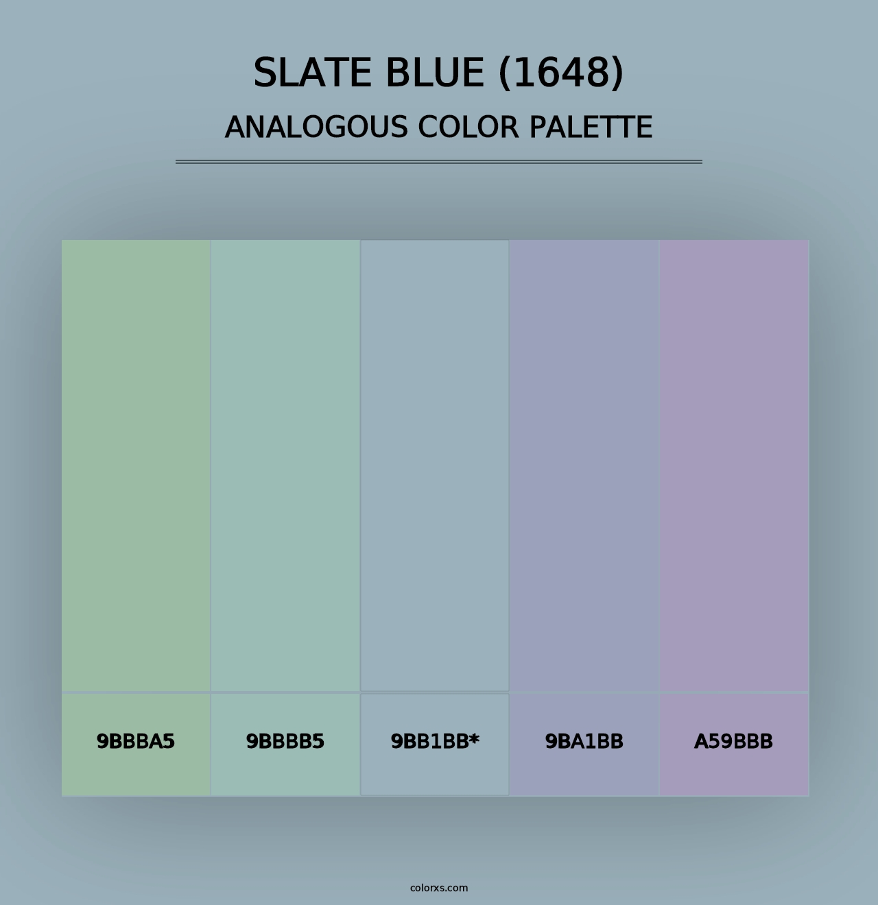 Slate Blue (1648) - Analogous Color Palette