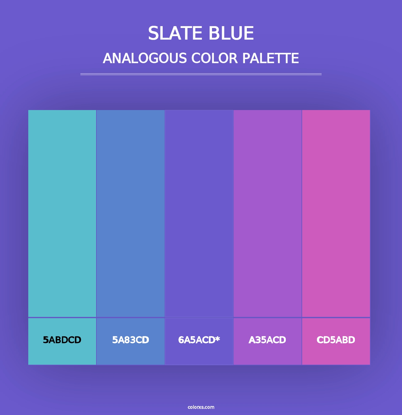 Slate Blue - Analogous Color Palette