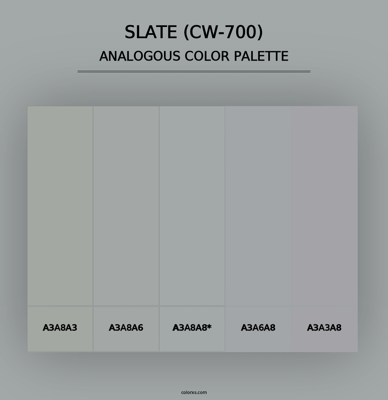 Slate (CW-700) - Analogous Color Palette