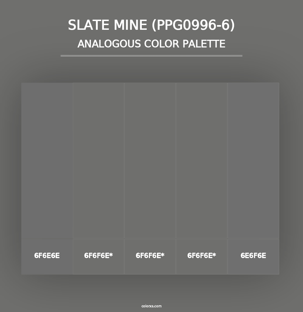 Slate Mine (PPG0996-6) - Analogous Color Palette