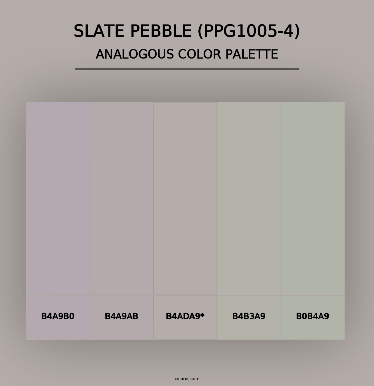 Slate Pebble (PPG1005-4) - Analogous Color Palette