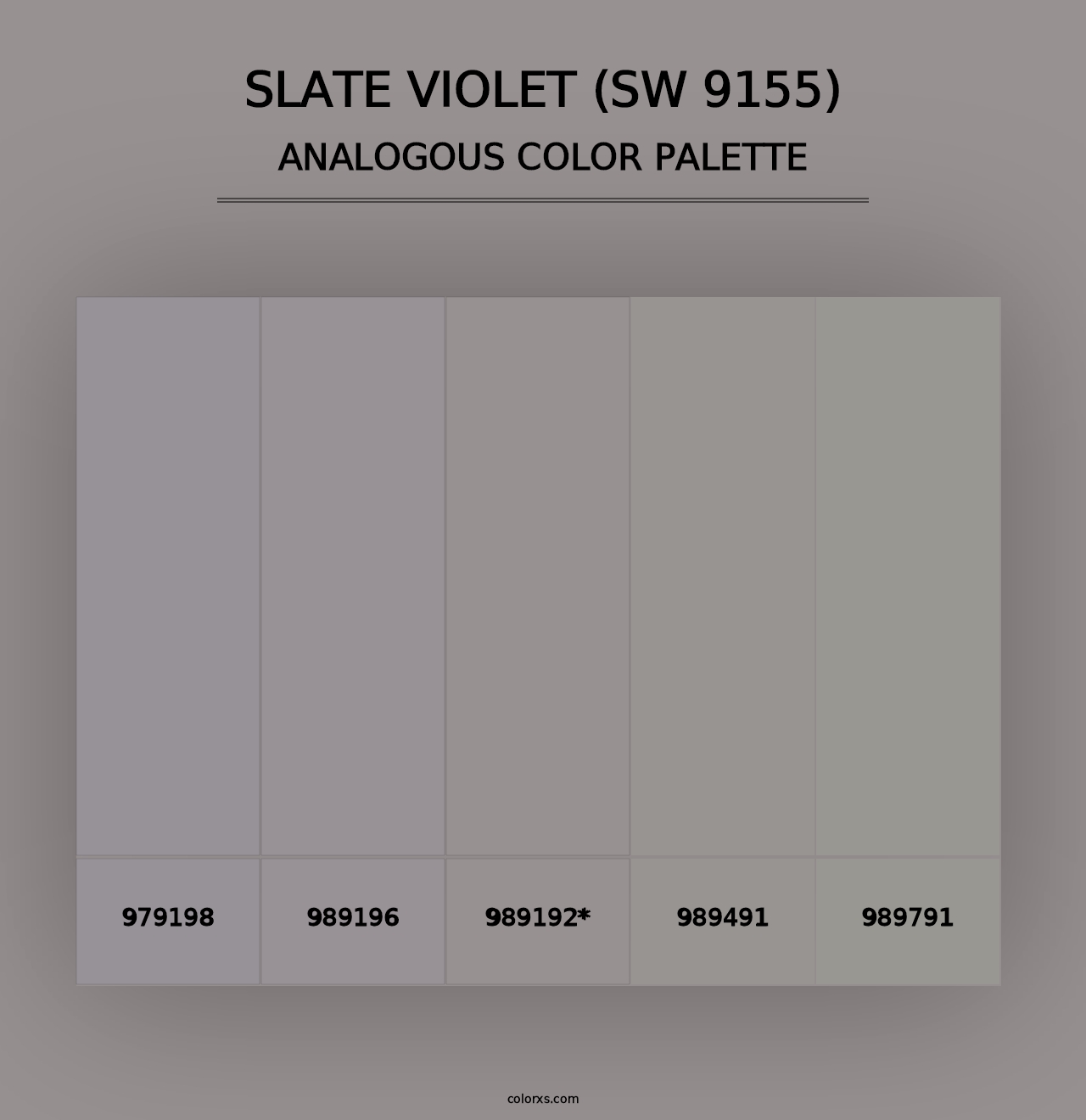 Slate Violet (SW 9155) - Analogous Color Palette