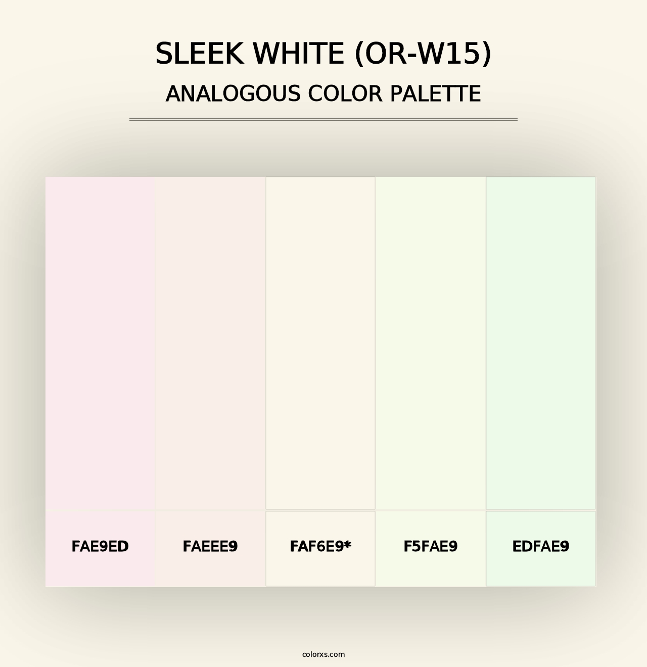 Sleek White (OR-W15) - Analogous Color Palette