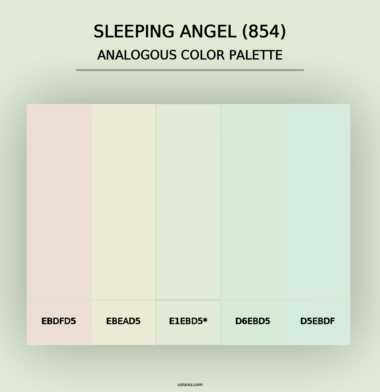 Sleeping Angel (854) - Analogous Color Palette