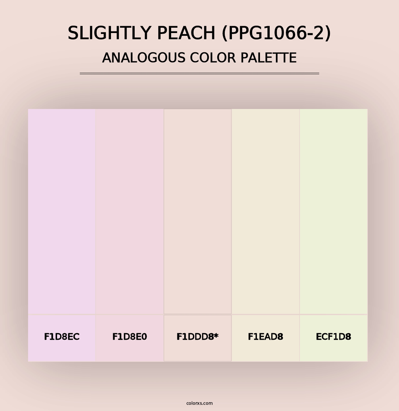 Slightly Peach (PPG1066-2) - Analogous Color Palette