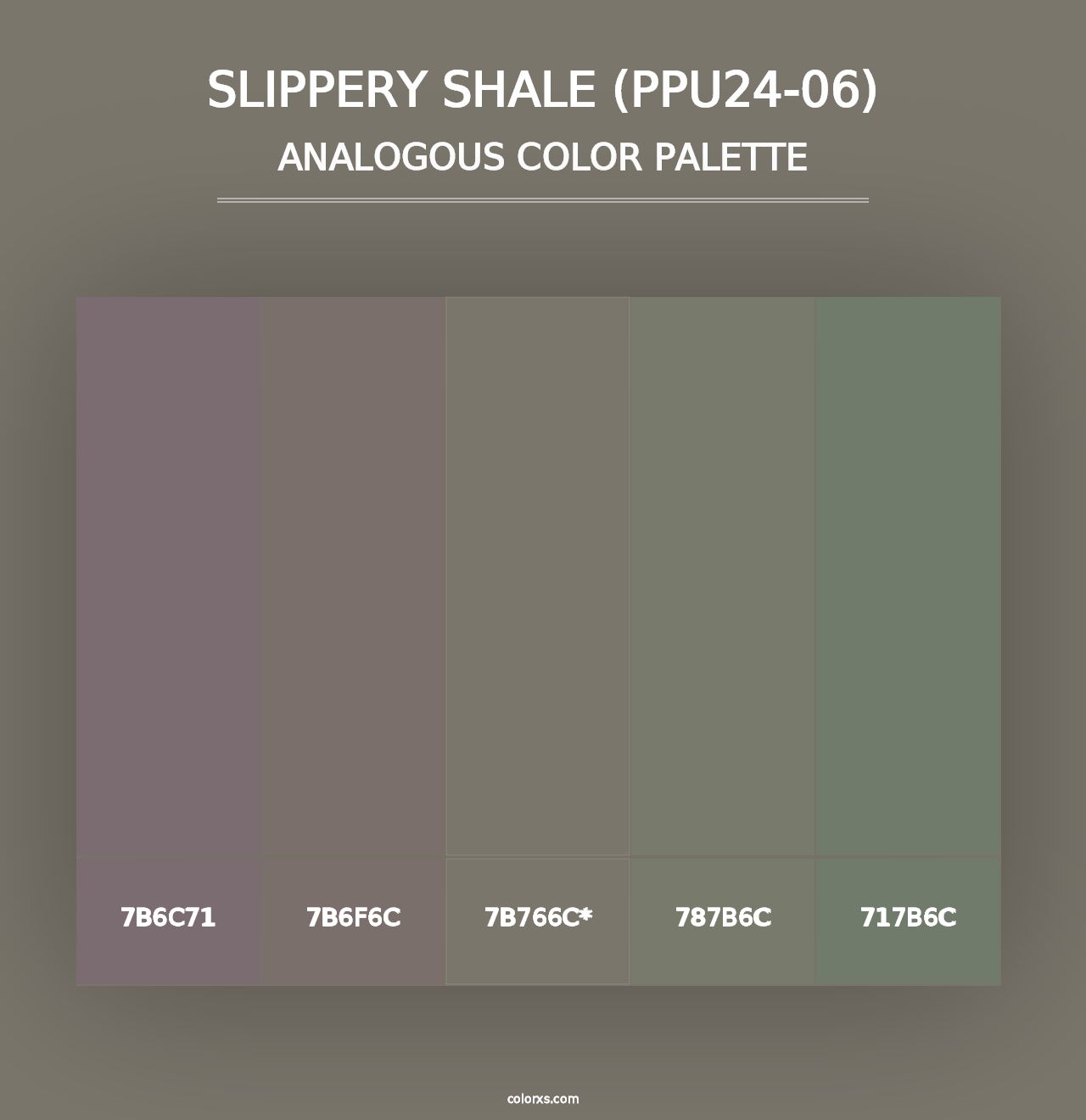 Slippery Shale (PPU24-06) - Analogous Color Palette