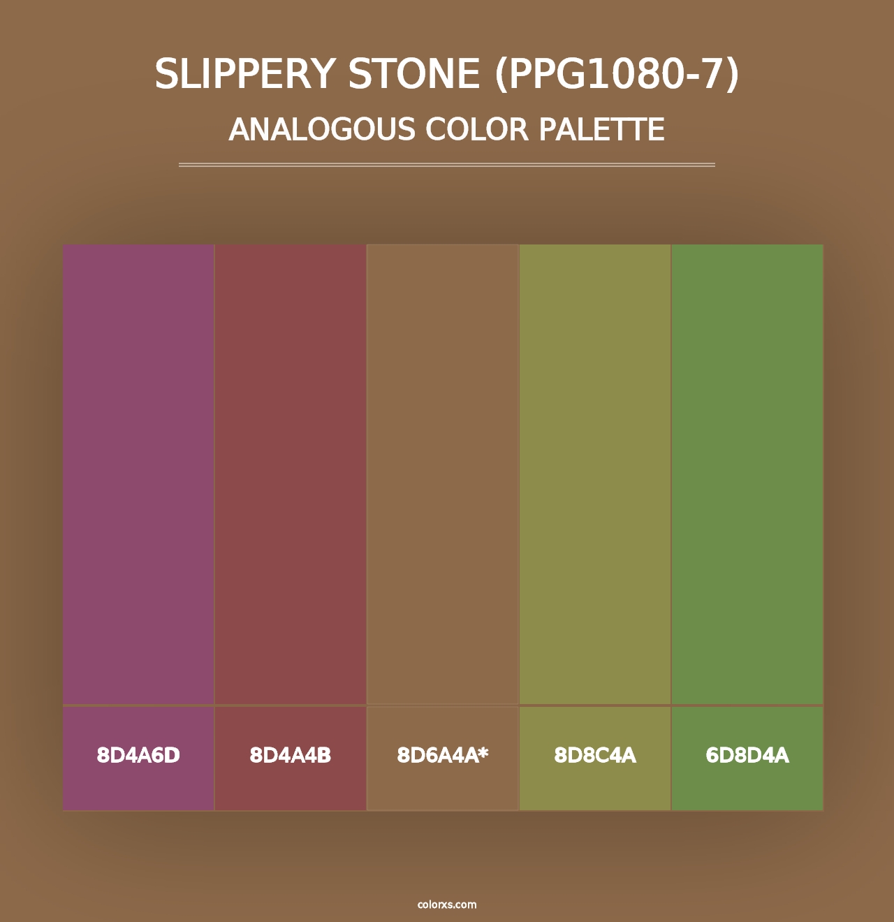 Slippery Stone (PPG1080-7) - Analogous Color Palette