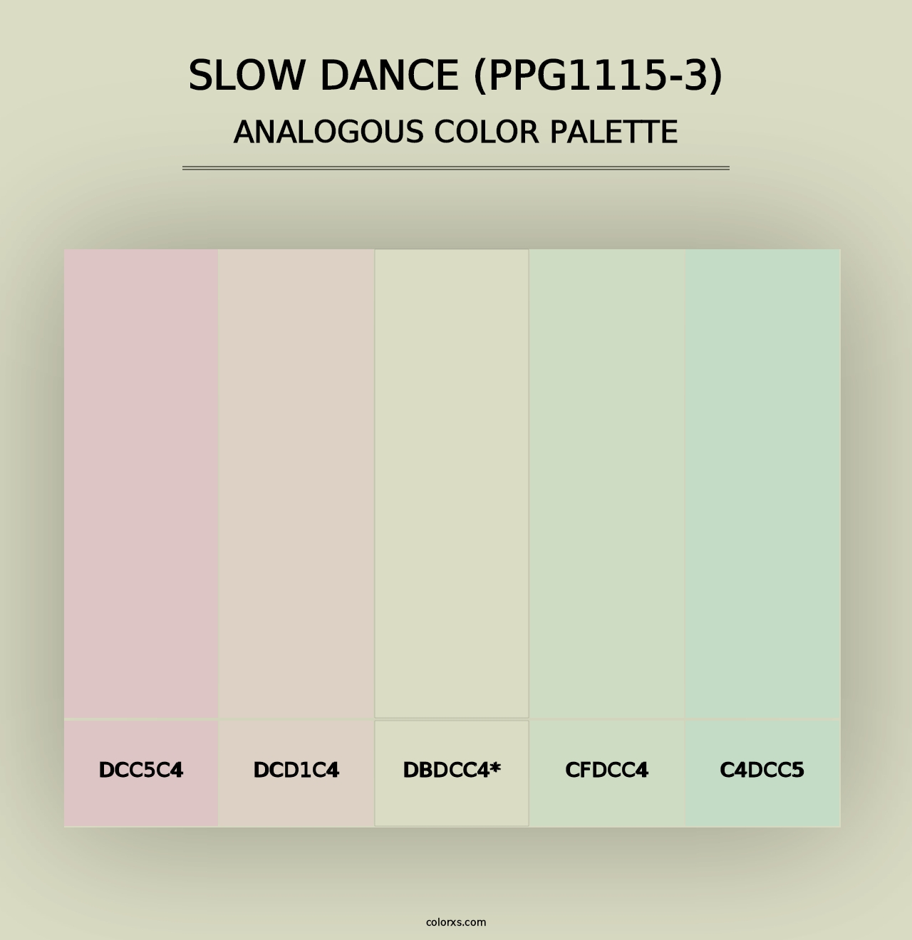 Slow Dance (PPG1115-3) - Analogous Color Palette