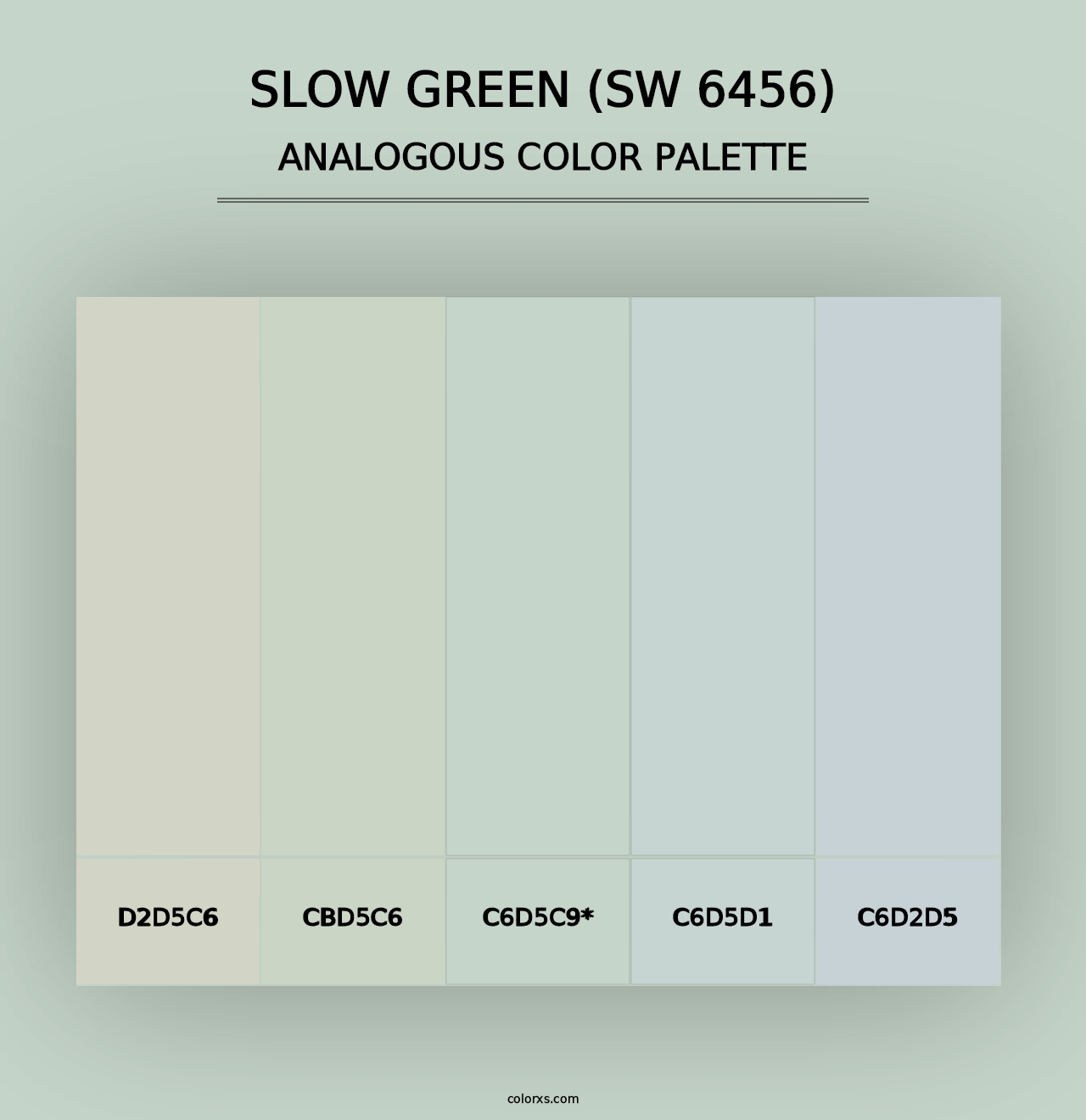 Slow Green (SW 6456) - Analogous Color Palette