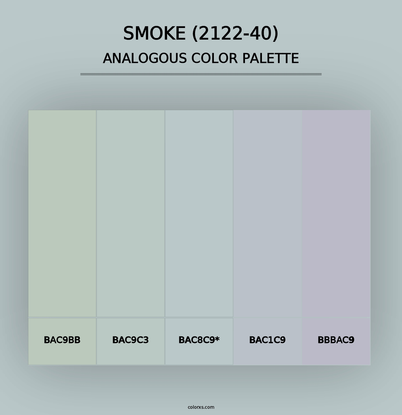 Smoke (2122-40) - Analogous Color Palette