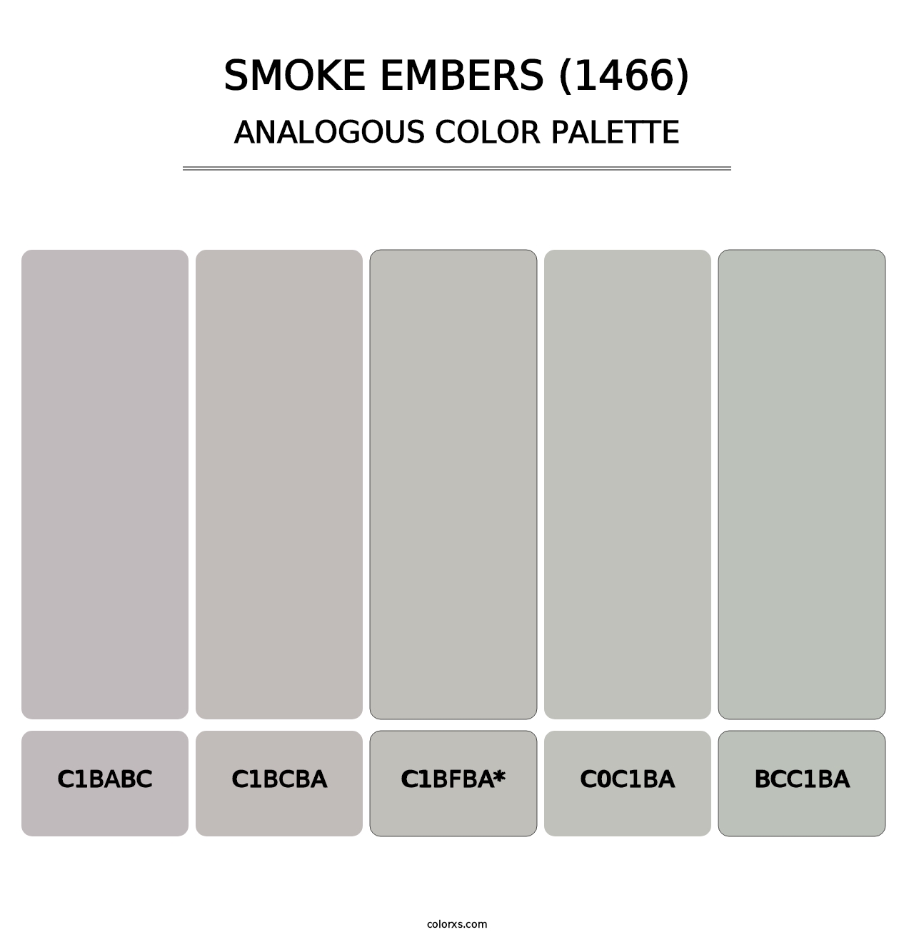 Smoke Embers (1466) - Analogous Color Palette