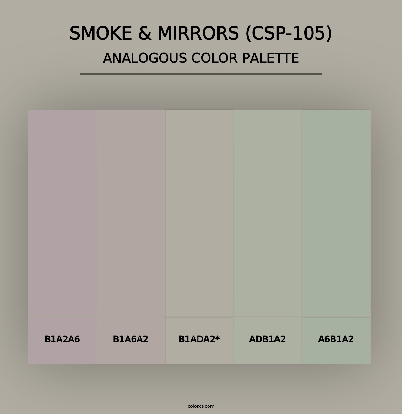 Smoke & Mirrors (CSP-105) - Analogous Color Palette