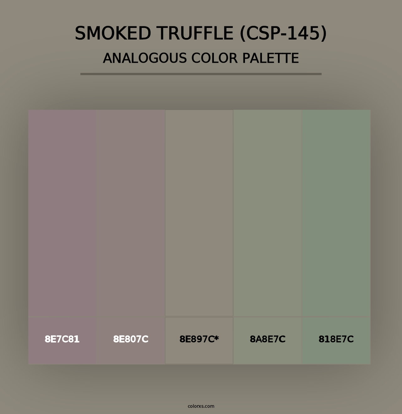 Smoked Truffle (CSP-145) - Analogous Color Palette