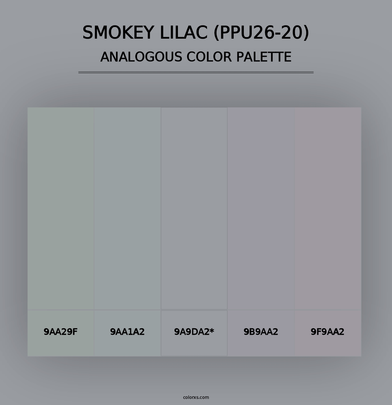 Smokey Lilac (PPU26-20) - Analogous Color Palette