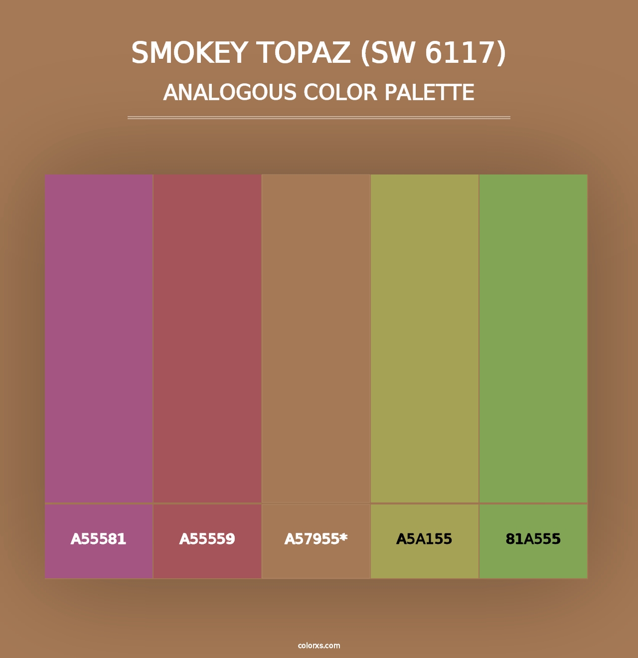 Smokey Topaz (SW 6117) - Analogous Color Palette