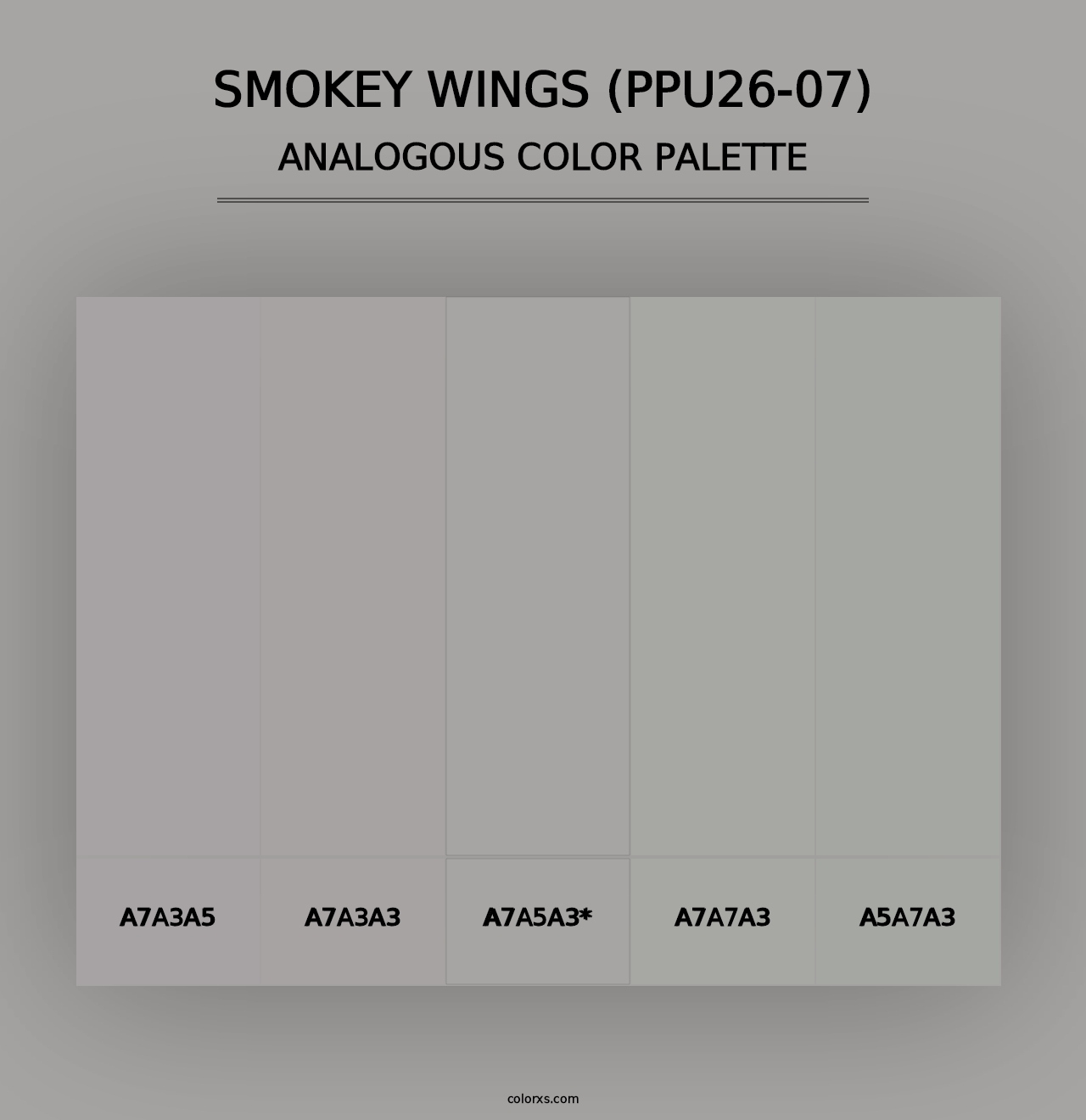 Smokey Wings (PPU26-07) - Analogous Color Palette