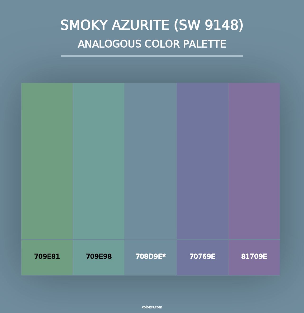 Smoky Azurite (SW 9148) - Analogous Color Palette